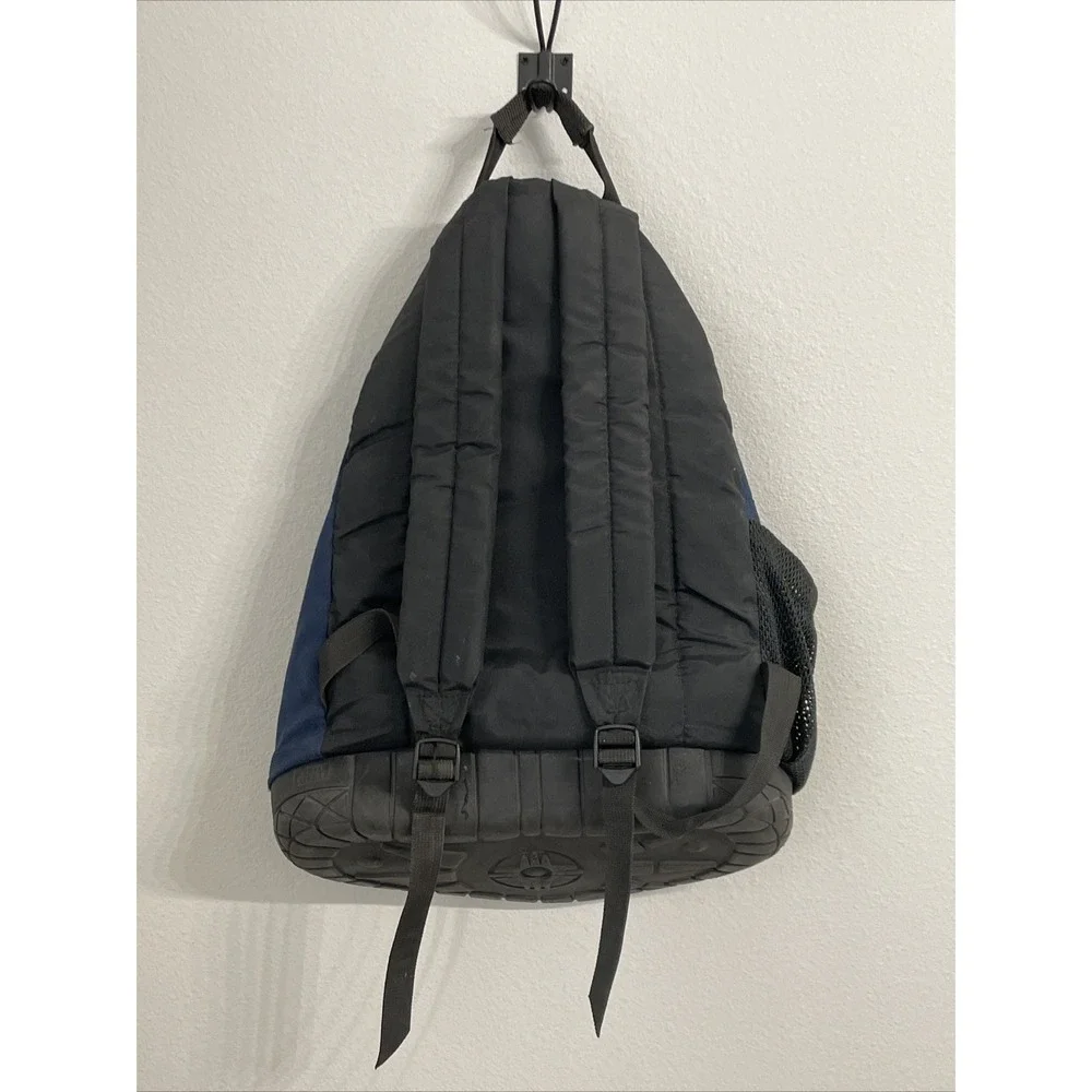 Vintage 90's Retro Jansport Thick Rubber‎ Tire Bottom Backpack Blue 16